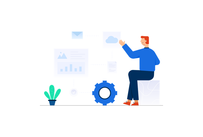 Automatización empresarial  Ilustración