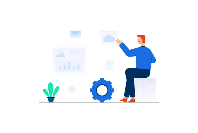 Automatización empresarial  Ilustración