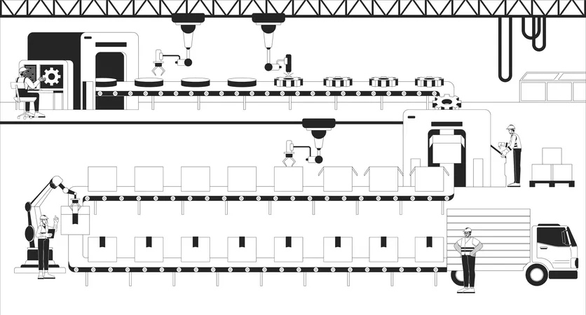 自動車部品メーカー  イラスト