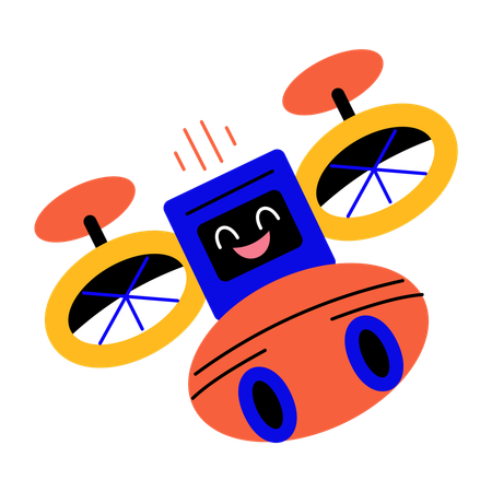 Autonomous drone  Illustration
