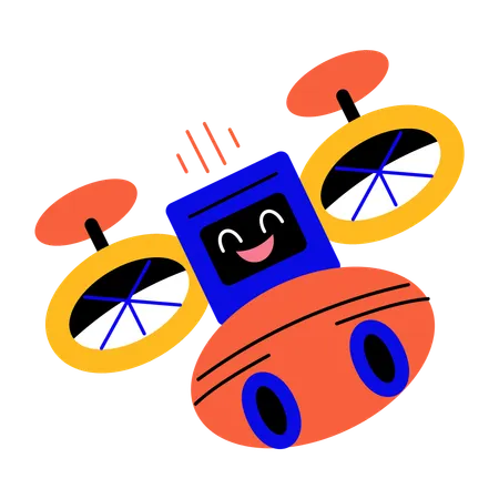 Autonomous drone  Illustration