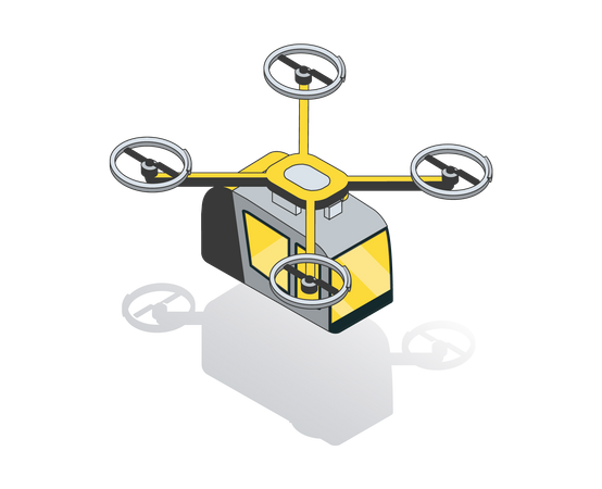 Autonomous Flying Car  Illustration