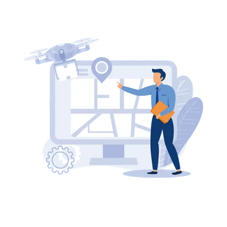 Autonomus delivery  Illustration