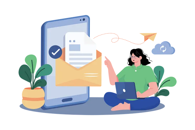 Autoresponders automate email replies for efficient communication  Illustration