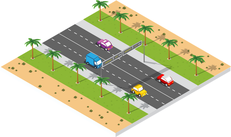 Autoroute  Illustration