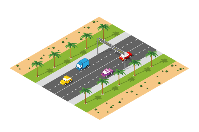 Autoroute  Illustration