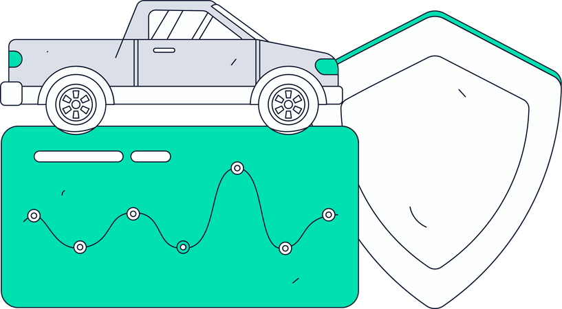 Kfz-Versicherungsvertrag  Illustration