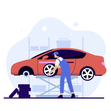 Auto wartung  Illustration