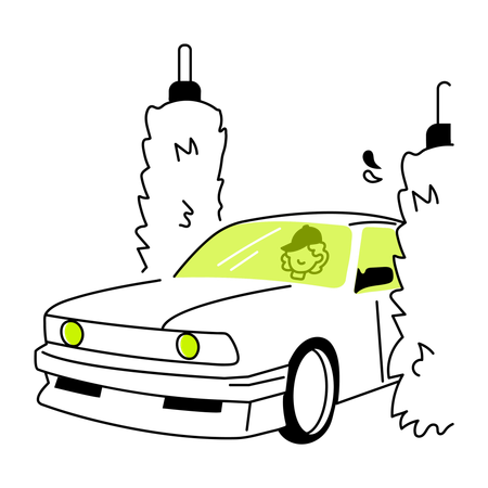 Autowaschservice  Illustration