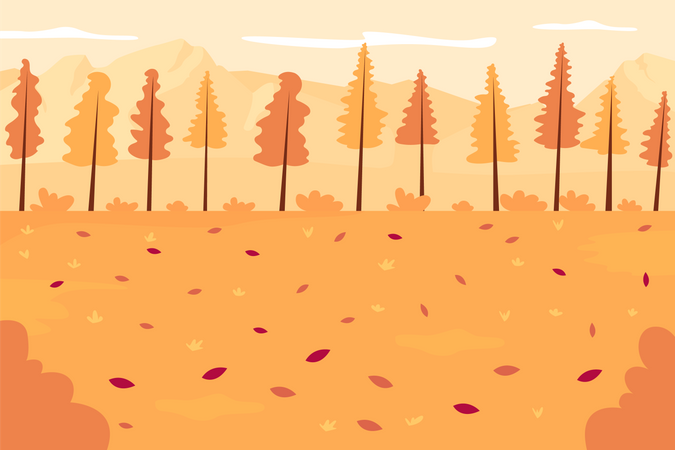 Autumn forest Illustration