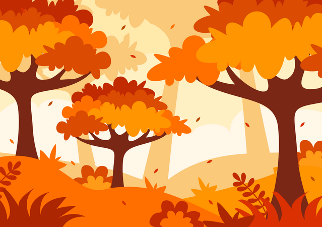 Autumn Landscape  Illustration