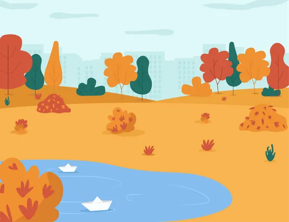 Autumn park  Illustration