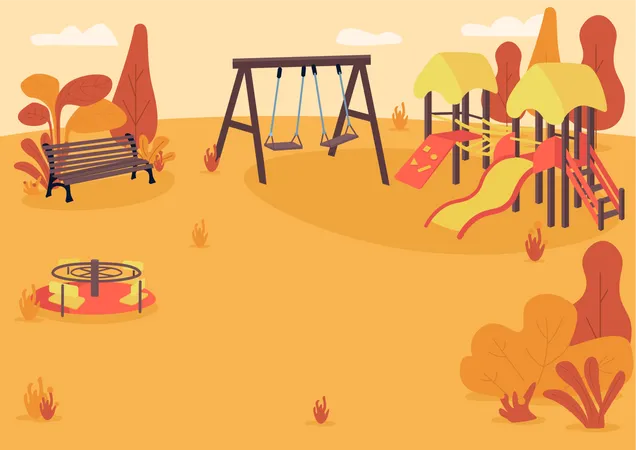 Autumn playpark Illustration