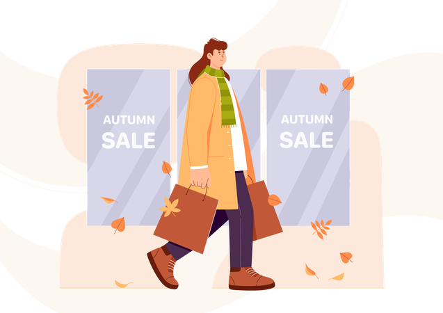 Autumn Sales  Illustration