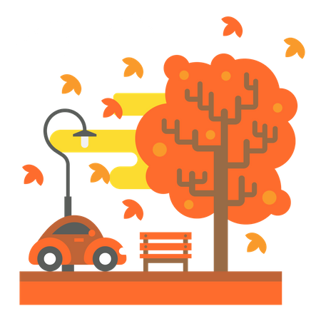 Autumn season  Illustration