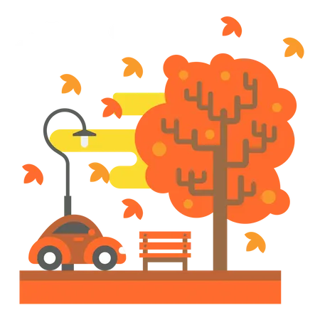 Autumn season  Illustration