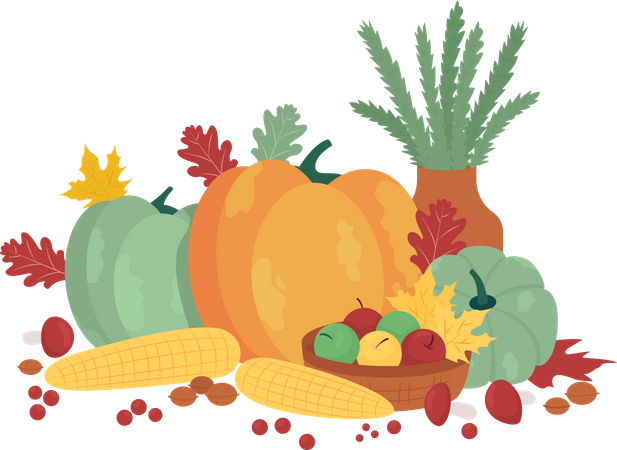 Autumnal crop Illustration
