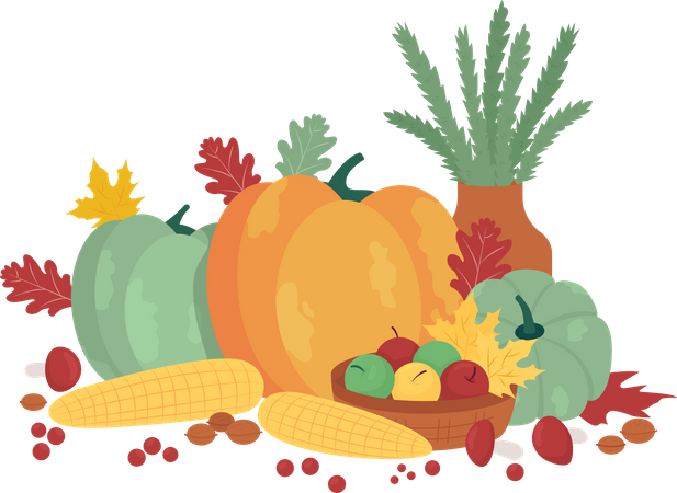 Autumnal crop  Illustration