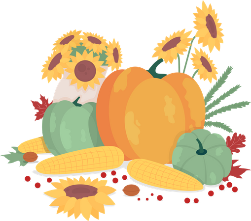 Autumnal harvest Illustration