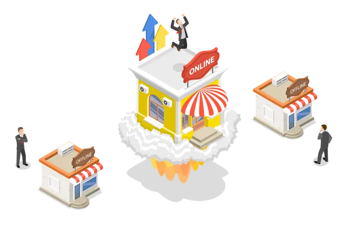 Avantages du commerce en ligne  Illustration