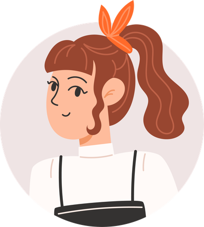 Avatar de menina  Ilustração