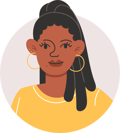 Avatar feminino  Ilustração