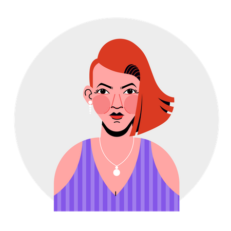 Avatar feminino  Ilustração