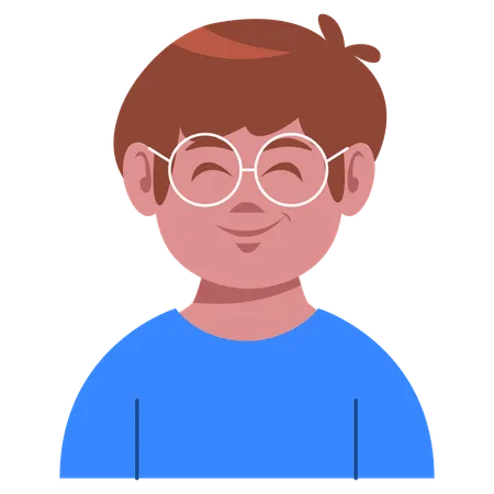 Avatar masculin portant des lunettes  Illustration