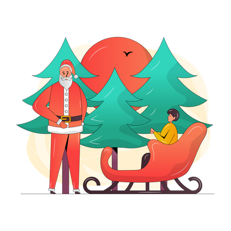 Aventura de natal  Ilustração