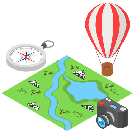 Aventura nas férias  Ilustração