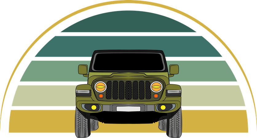 Jeep d'aventure  Illustration