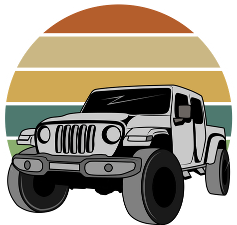 Jeep d'aventure  Illustration