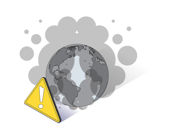 Avertissement de pollution atmosphérique  Illustration