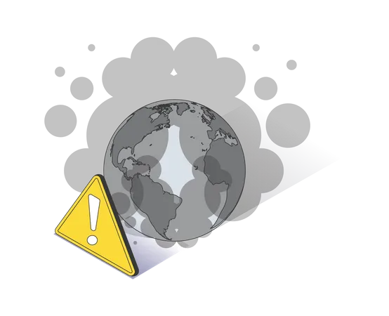 Avertissement de pollution atmosphérique  Illustration