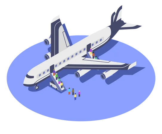 Avião comercial  Ilustração