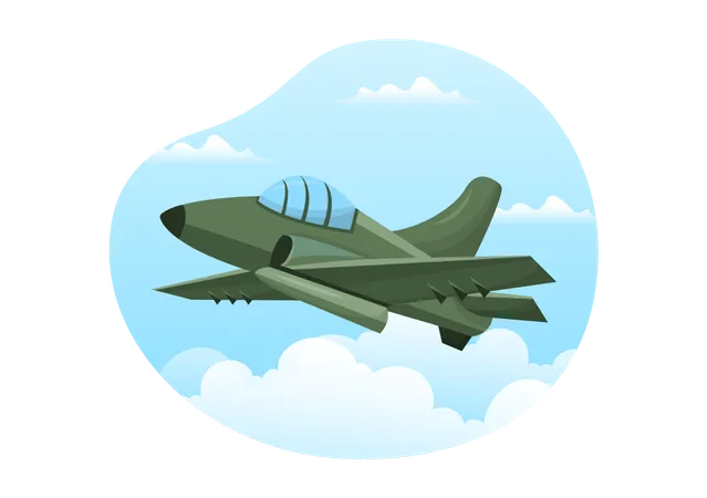 Avião militar  Ilustração