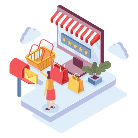 Avis d'achat par email  Illustration