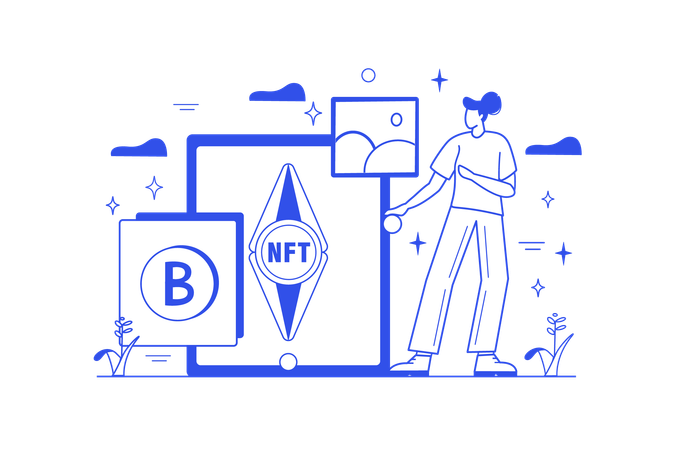 Opinions des employés sur les jetons NFT  Illustration