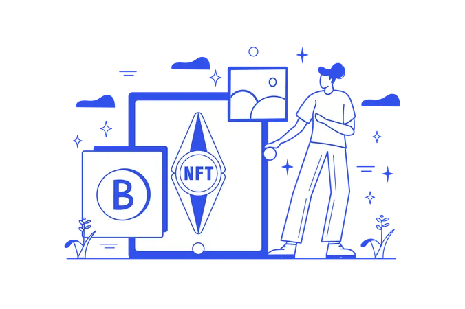 Opinions des employés sur les jetons NFT  Illustration