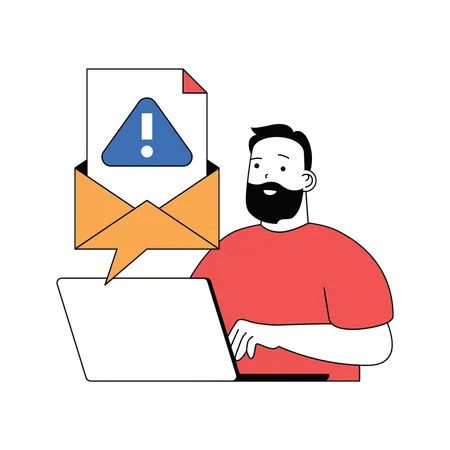 Aviso de e-mail  Ilustração