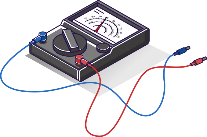 Avo meter voltage detection device  Illustration