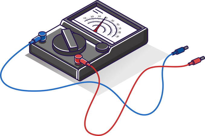 Avo meter voltage detection device  Illustration