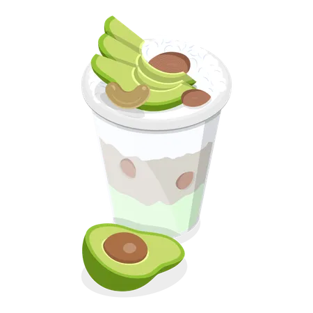 Avocado pudding  Illustration
