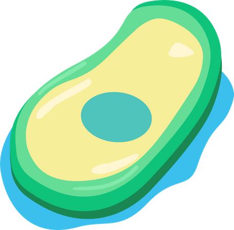 Avocado shaped air mattress Illustration