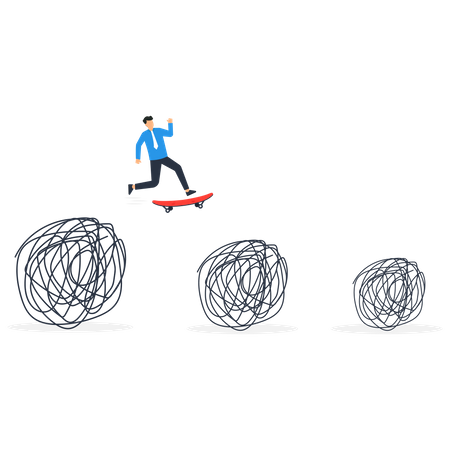 Avoid business trouble risk  Illustration