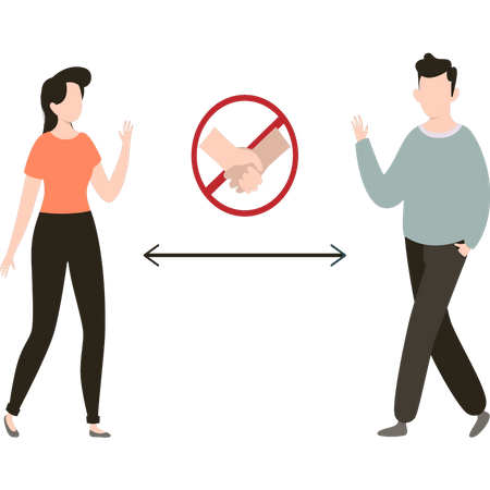 Avoid handshaking in pandemic situation  Illustration