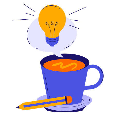 Faites-vous une idée avec une tasse de café  Illustration