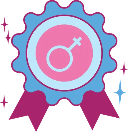 An Illustration Of A Ribbon With The Female Symbol Symbolizing Recognition And Celebration Of Achievements In The Fight For Gender Equality Illustration