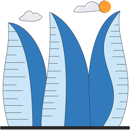 Azerbaijan - Flame Towers  Illustration