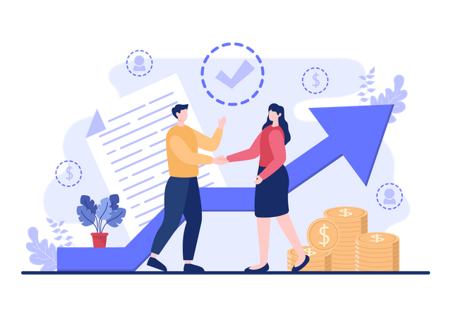 B2B Marketing deal  Illustration